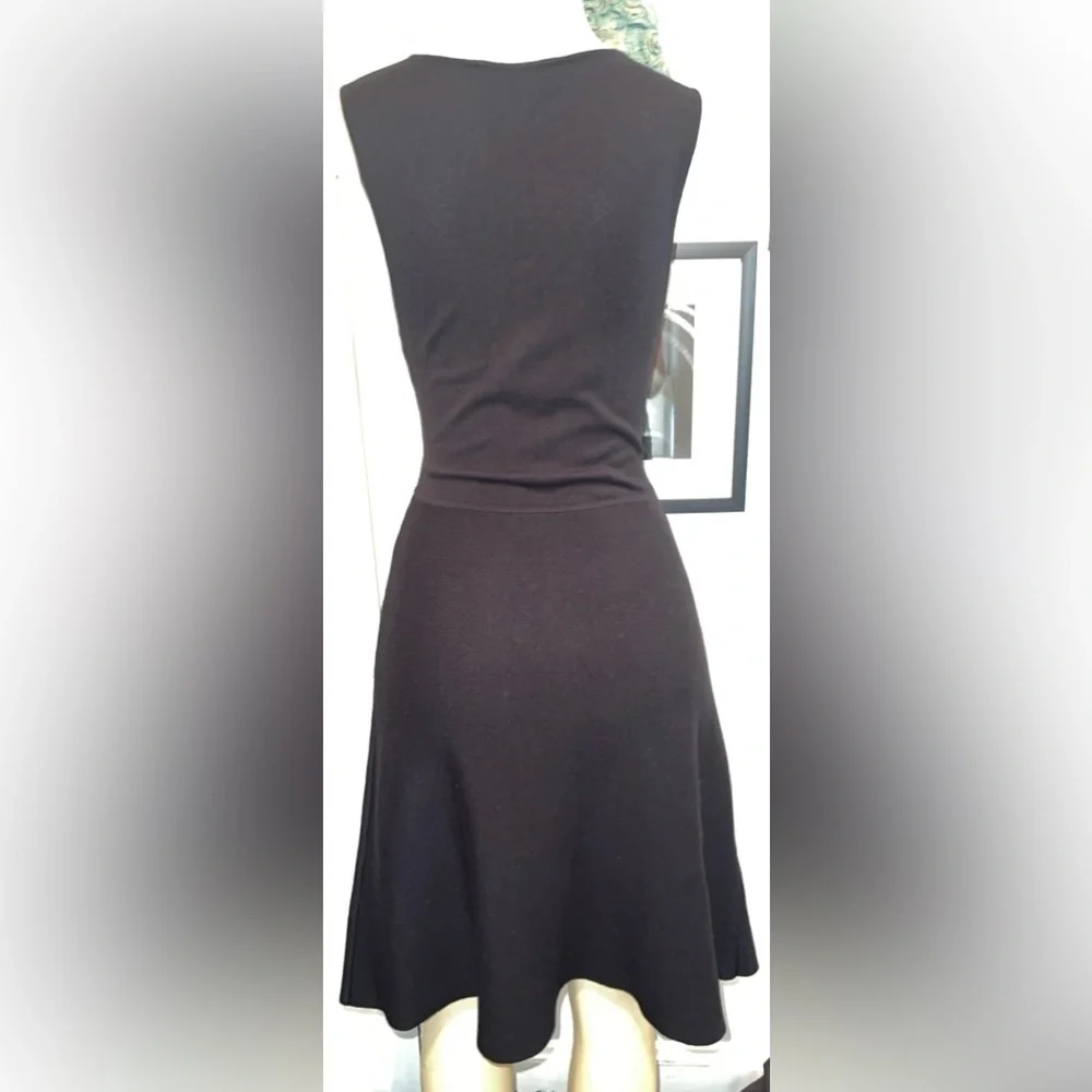BCBGeneration Black & White Textured Knit A-Line Dress Size Large NWOT